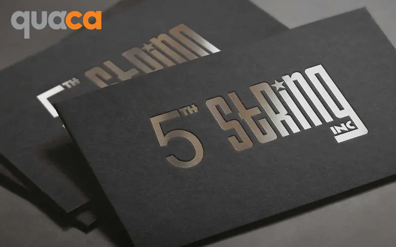 In danh thiếp card visit ép kim mẫu số 1