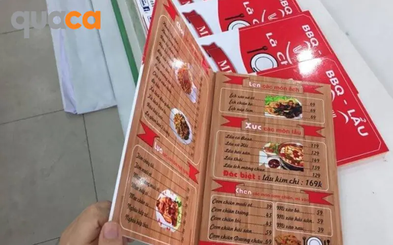 In menu bồi format cứng mẫu số 1
