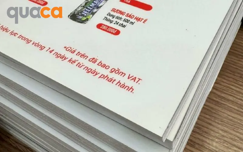 In menu bồi format cứng mẫu số 2