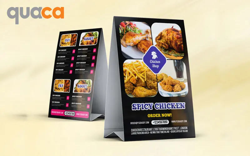 In menu để bàn mẫu số 1