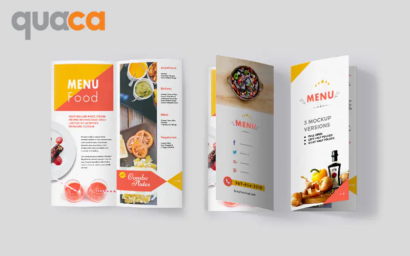 In menu giấy gấp mẫu số 2