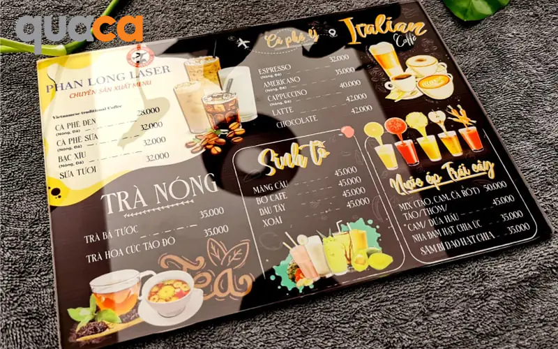 In menu nhựa mẫu số 1