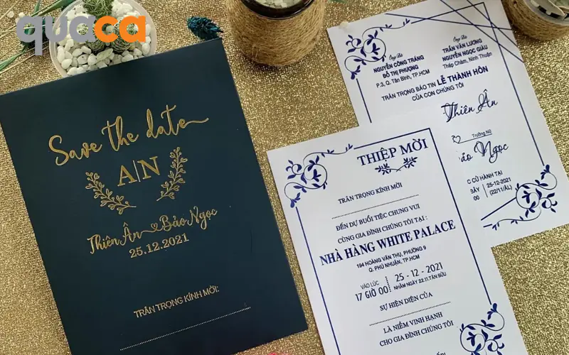 In thiệp mời đám cưới mẫu số 2