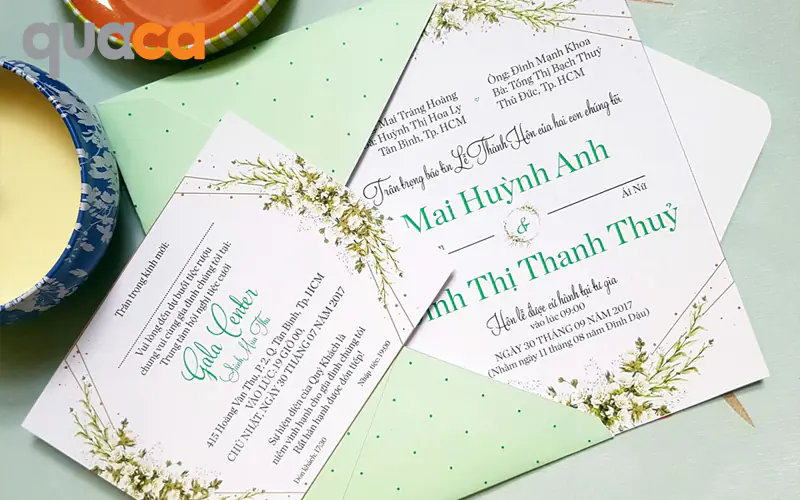 In thiệp mời đám cưới mẫu số 3
