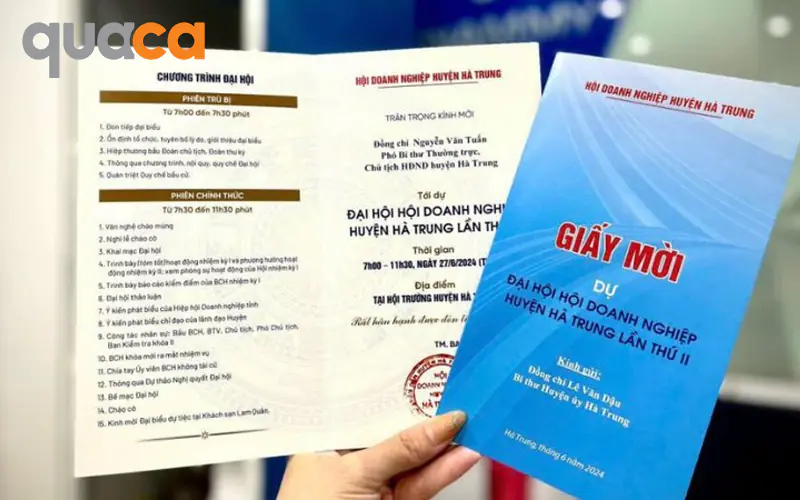 In thiệp mời hội nghị mẫu số 2