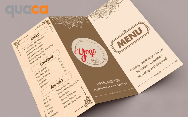 Menu giấy gấp là gì?
