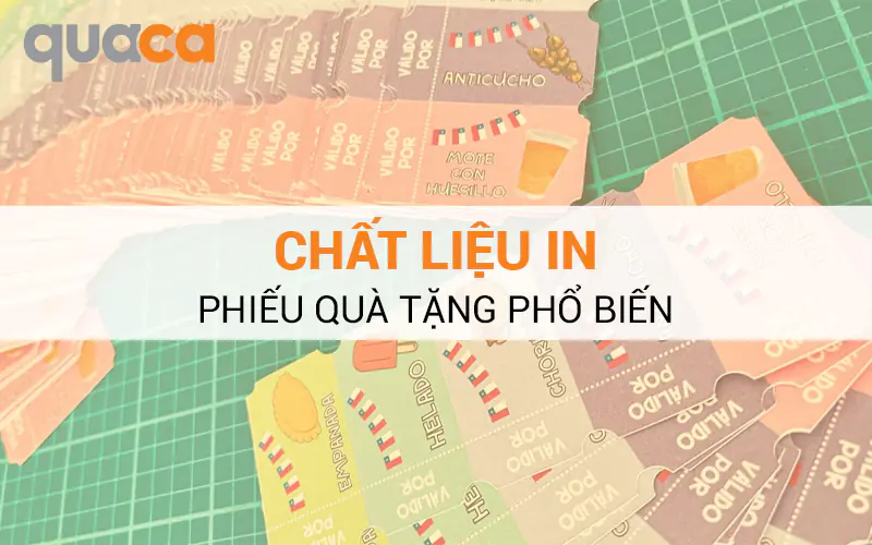 Chất liệu in phiếu quà tặng phổ biến