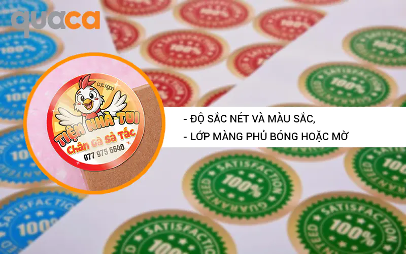 Đánh giá lớp màng phủ bóng hoặc mờ của Decal