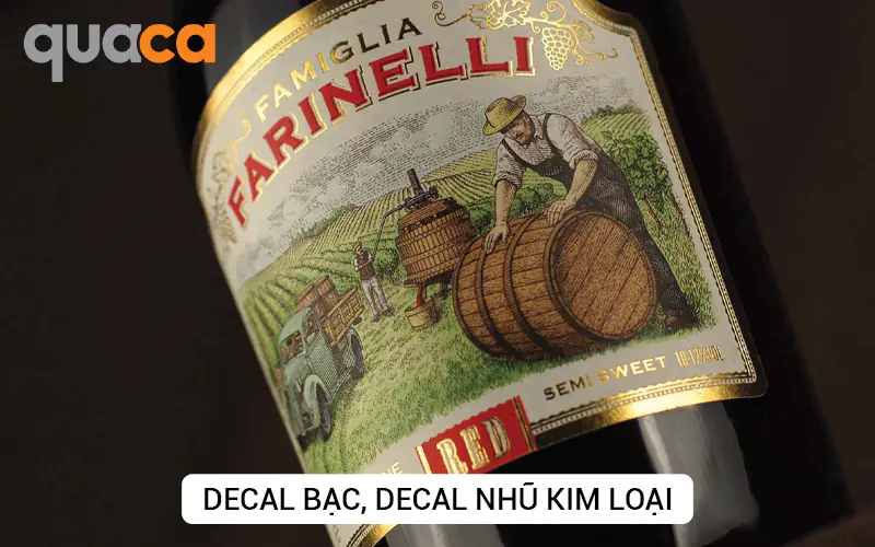 Decal bạc, decal nhũ kim loại
