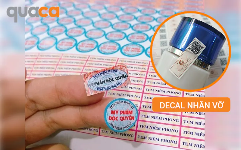 Decal nhãn vỡ