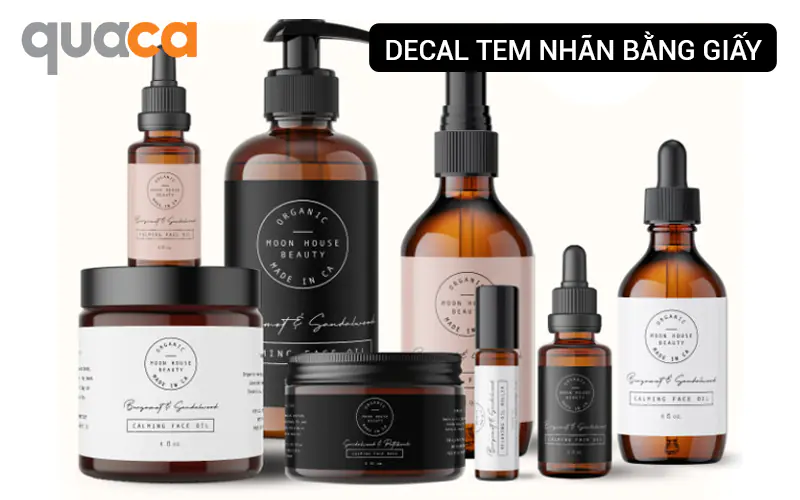 Decal tem nhãn bằng giấy