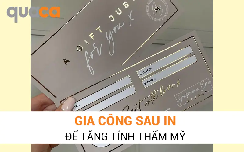 Gia công sau in để tăng tính thẩm mỹ