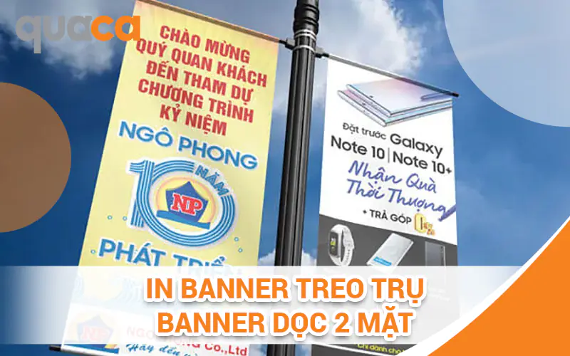 In Banner Treo Trụ – Banner Dọc 2 Mặt