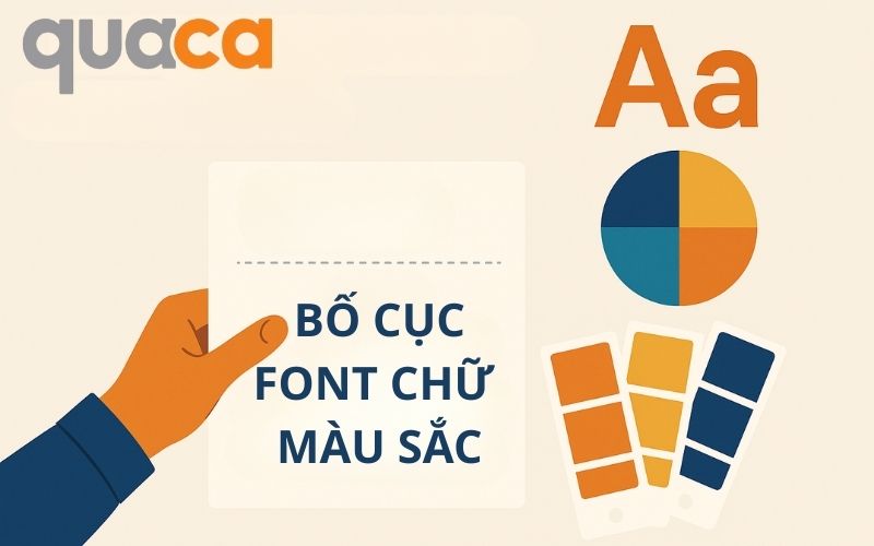 Bố cục, font chữ và màu sắc