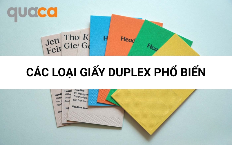 Các loại giấy Duplex phổ biến