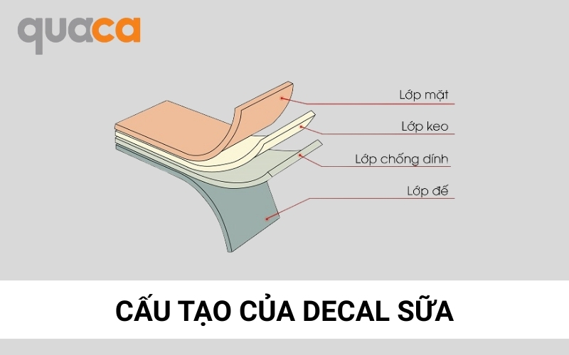 Cấu tạo của decal sữa