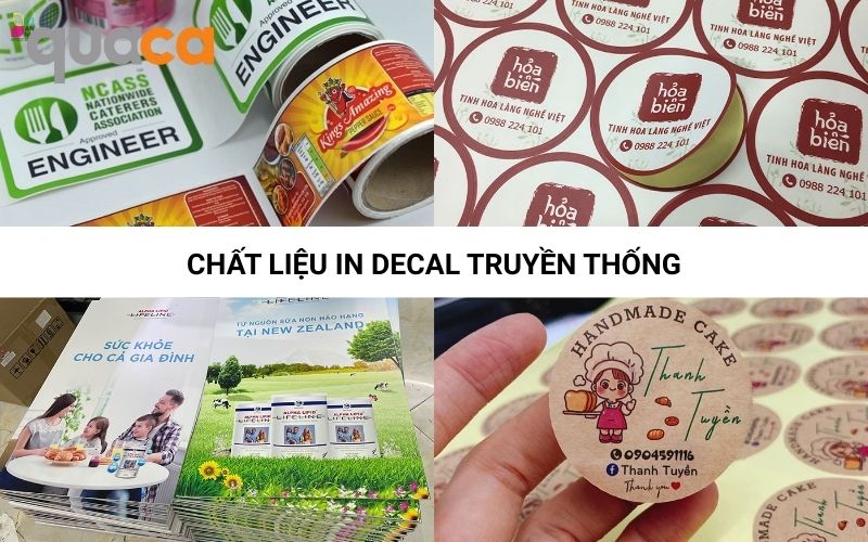 Chất liệu in decal tem dán truyền thống 