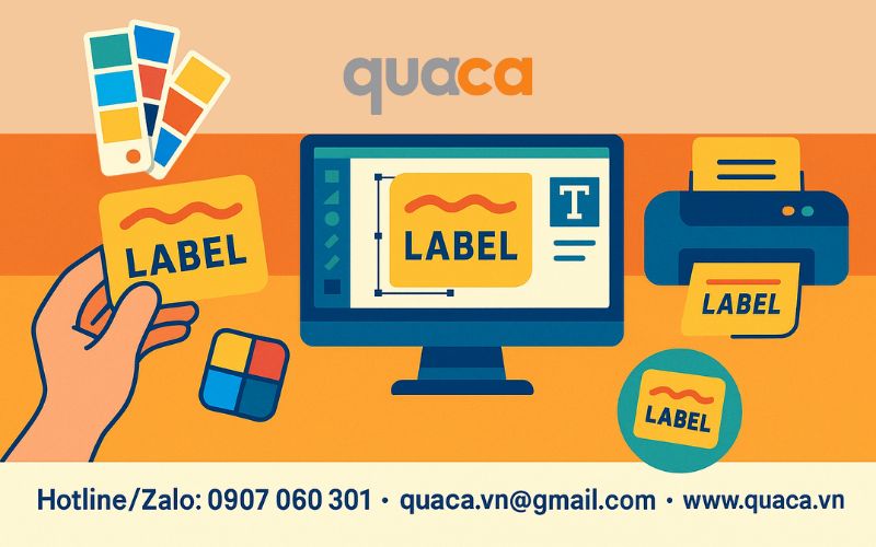 Dịch vụ thiết kế & in decal tem dán tại Quaca