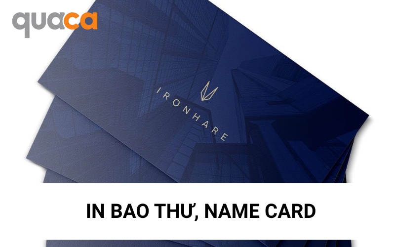 In bao thư, name card và ấn phẩm quảng cáo