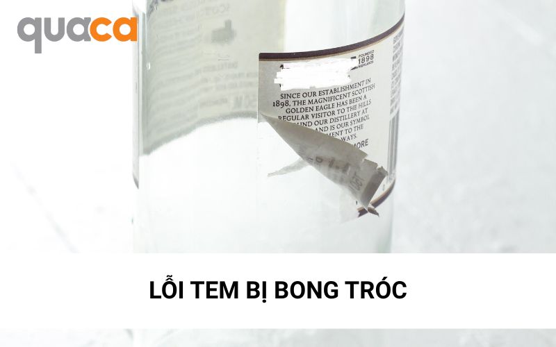 Lỗi tem bị bong tróc 