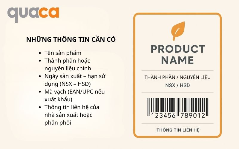 Những thông tin bắt buộc cần có