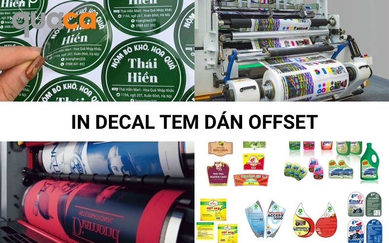 Phương pháp in decal tem dán: Offset