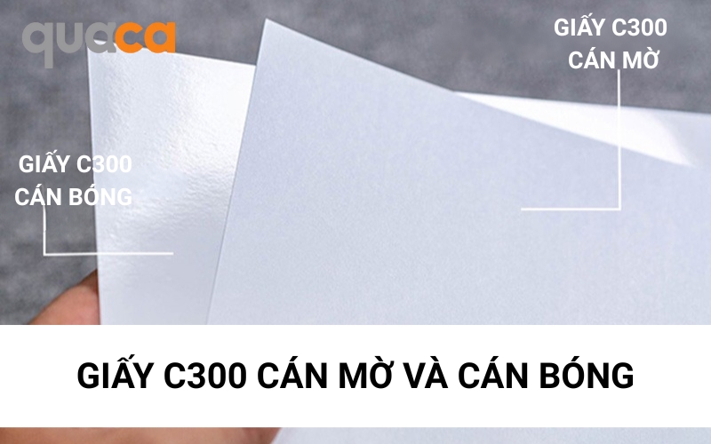 So sánh giấy C300 cán mờ và cán bóng