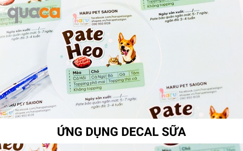 Ứng dụng thực tế decal sữa trong in ấn