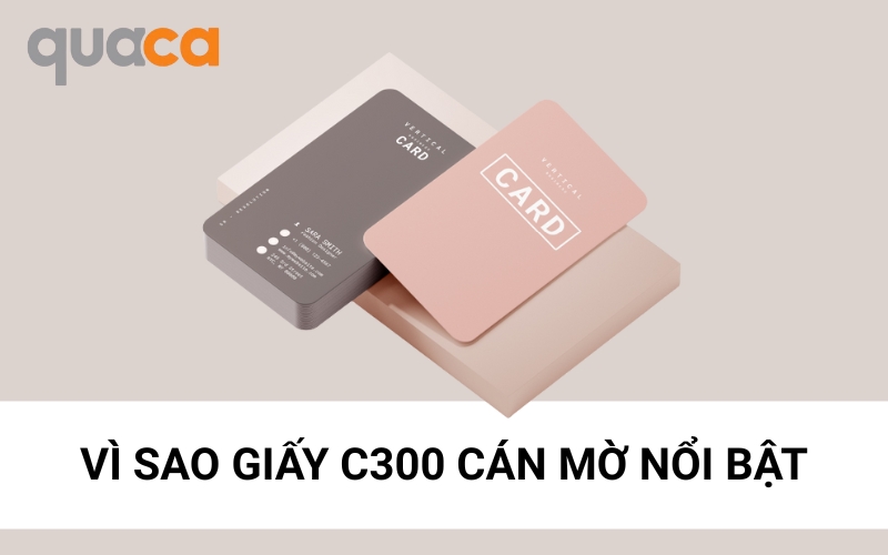 Vì sao giấy C300 cán mờ nổi bật hơn so với C100 và C200?