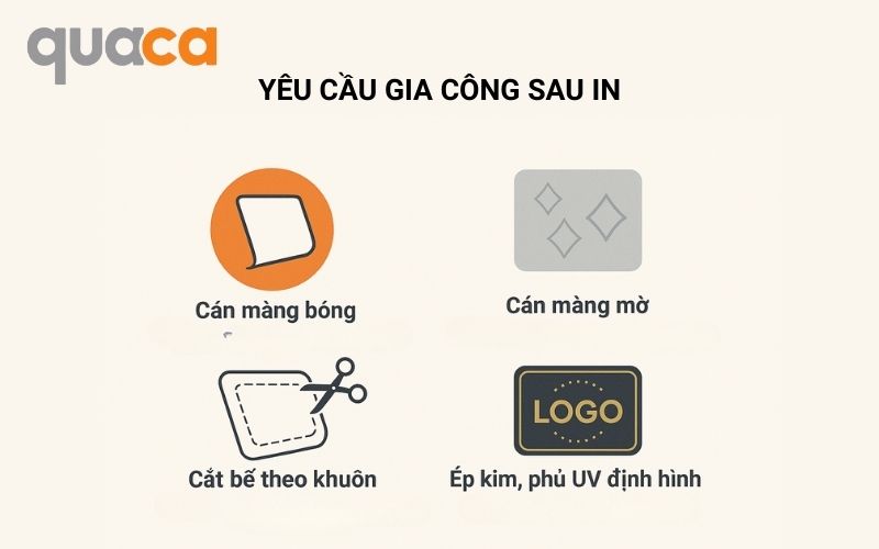 Yêu cầu gia công sau in 