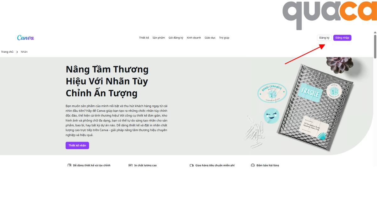 Hướng dẫn đăng nhập đăng ký trên canva