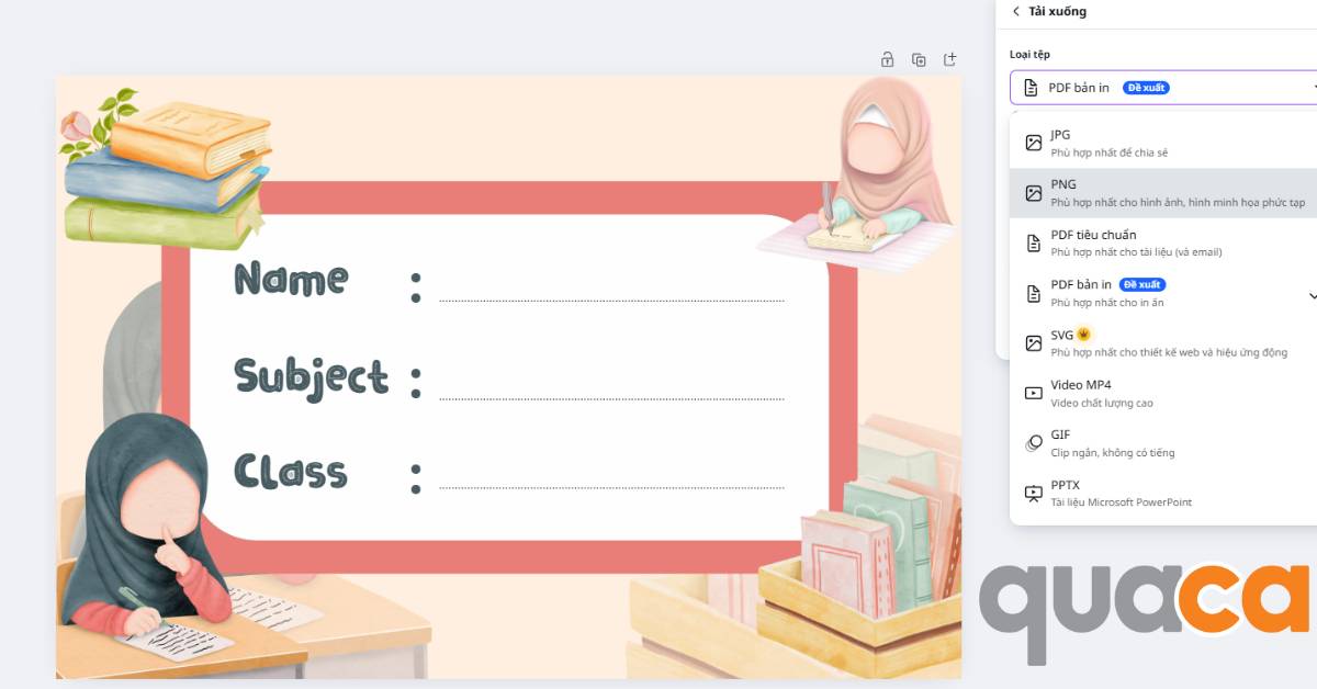 Xuất file và chuẩn bị in với Canva